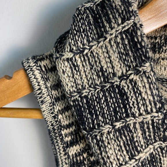 Derek Heart Black/Tan Sleeveless Cowl Neck Ribbed Sweater Pencil Dress Small - Picture 4 of 13